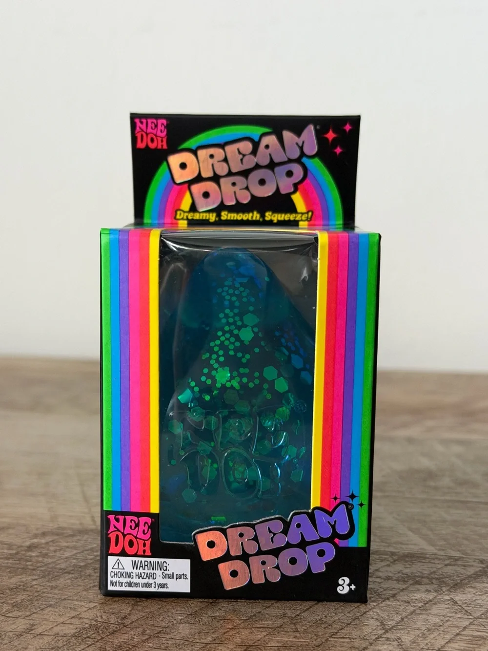 NWT Authentic Rare NeeDoh Viral Dream Drop Blue Squishy Sensory Stress Ball